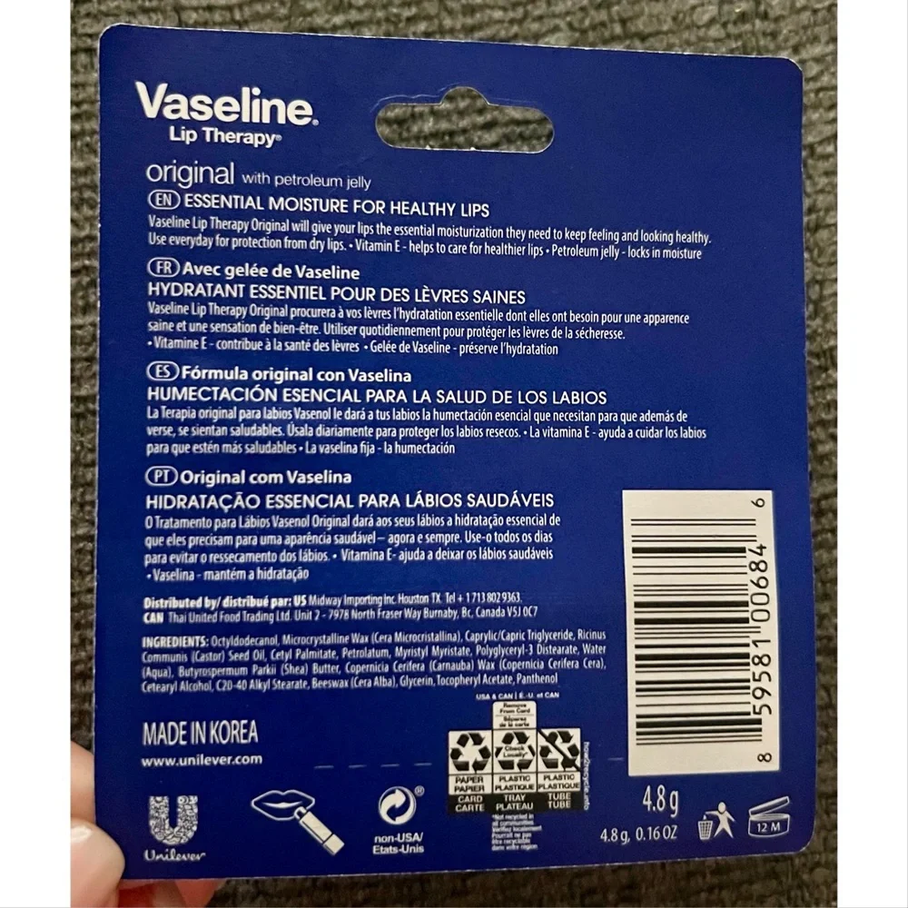 NWT Vaseline Lip Therapy Original